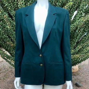 Pendleton Green Women’s Blazer Virgin Wool USA